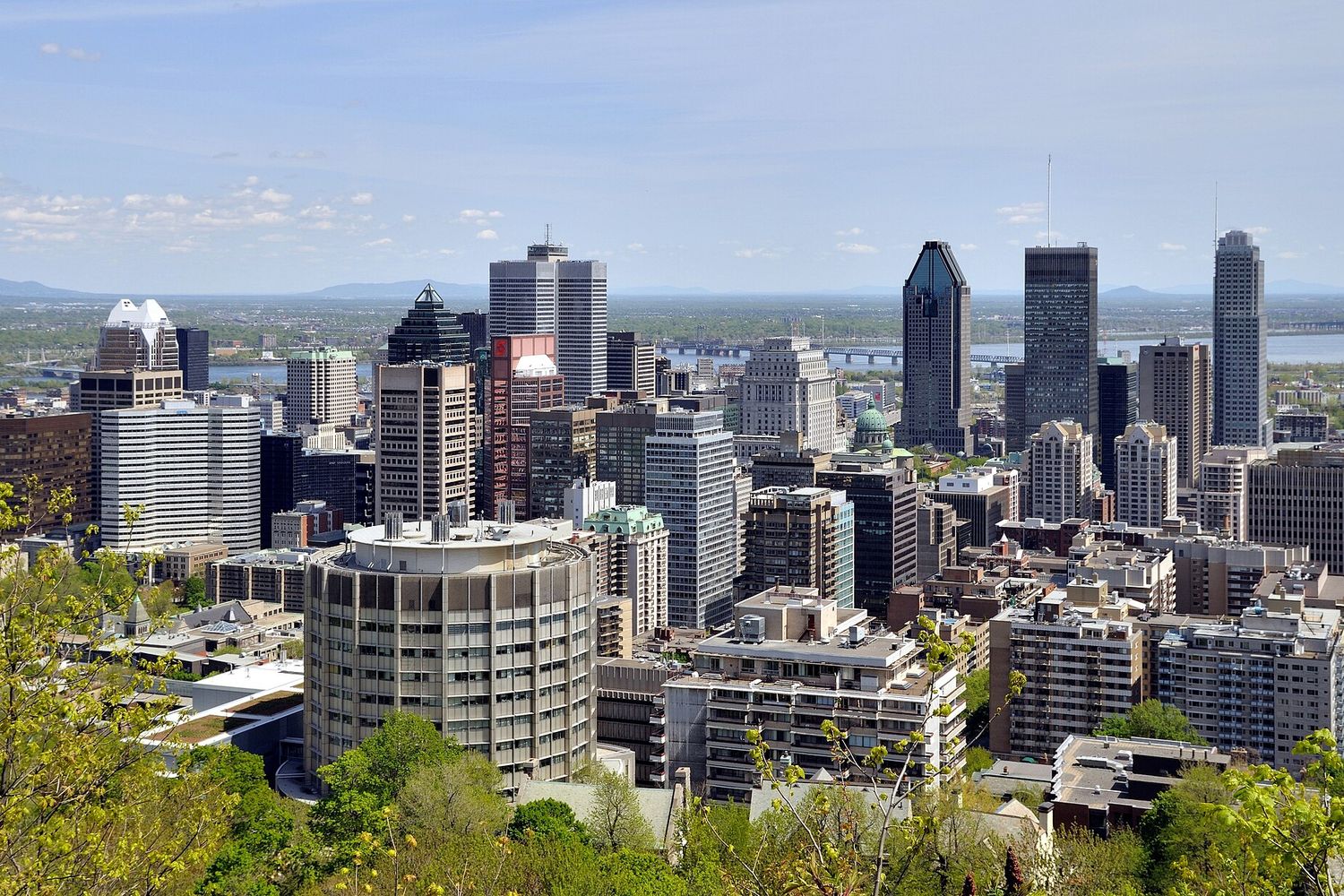 Downtown Montreal seen from Mount Royal